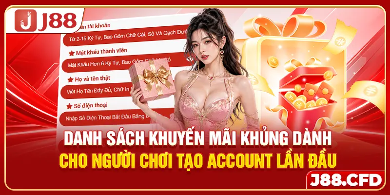 Danh sách khuyến mãi khủng dành cho người chơi tạo account lần đầu